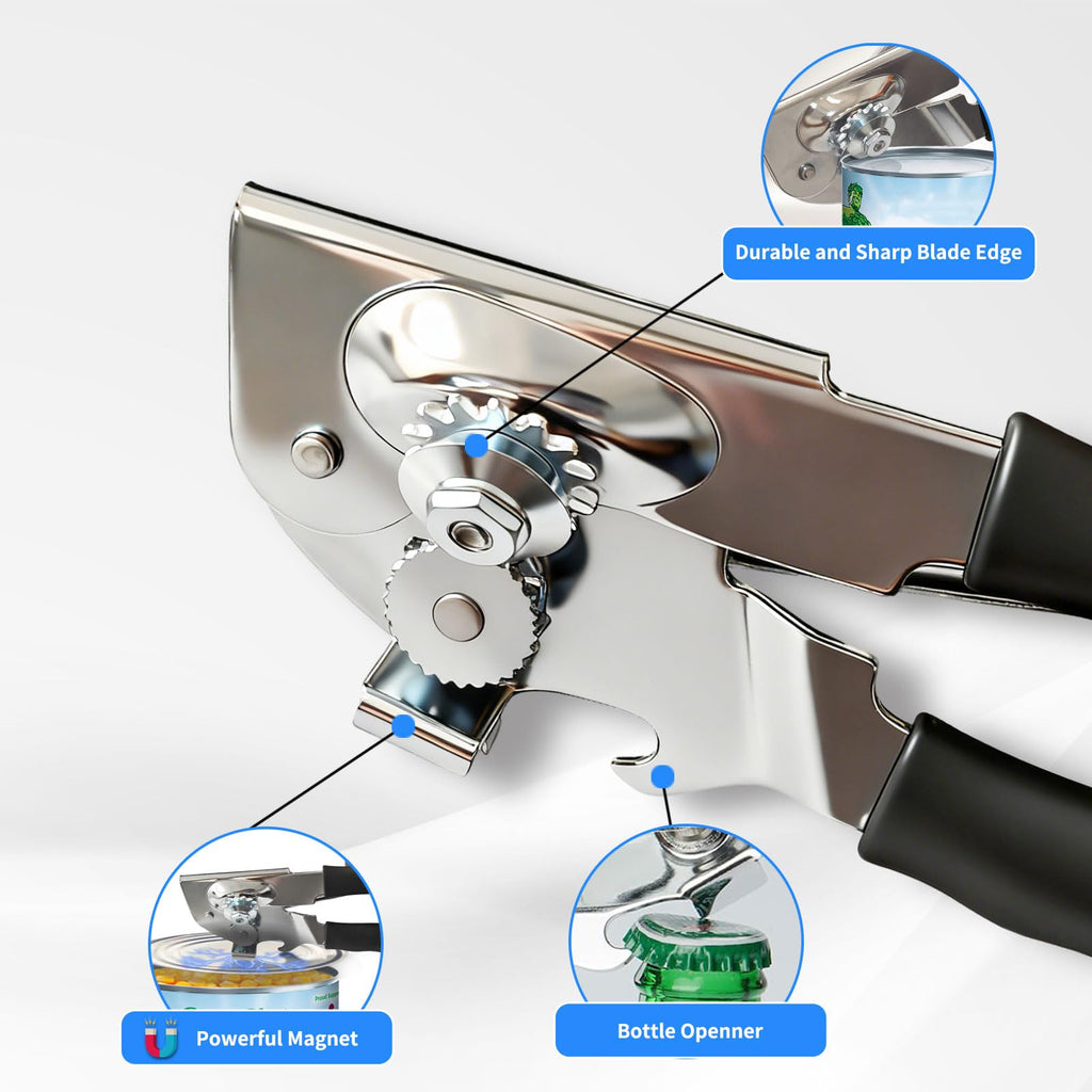 JIWYMFE Manual Can Opener for Seniors, Arthritis and Weak Hands