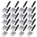 BBTO 20 Pcs Pizza Spatula Stainless Steel Server Wood Handle Bulk,Black