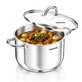 SUNHOUSE 12 Quart Stock Pot with Lid, Stainless Steel Large Pot for Cooking