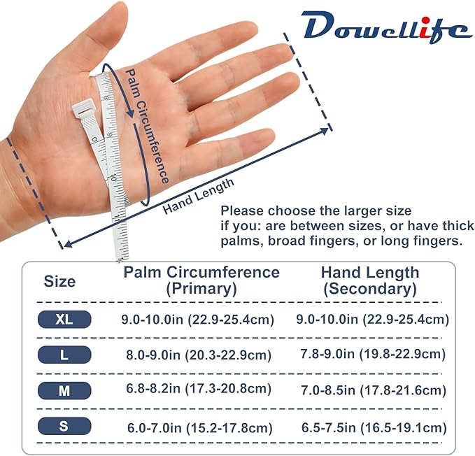 Dowellife Cut Resistant Gloves Food Grade Level 5 Protection, Safety Kitchen Cuts Gloves for Oyster Shucking, Fish Fillet Processing, Mandolin Slicing, Meat Cutting and Wood Carving. (Large-12 Pairs)
