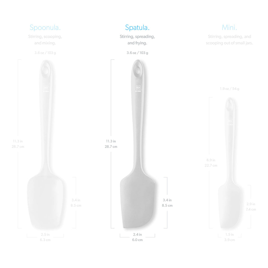 DI ORO Large Silicone Spatula - 600F Heat Resistant, Stone