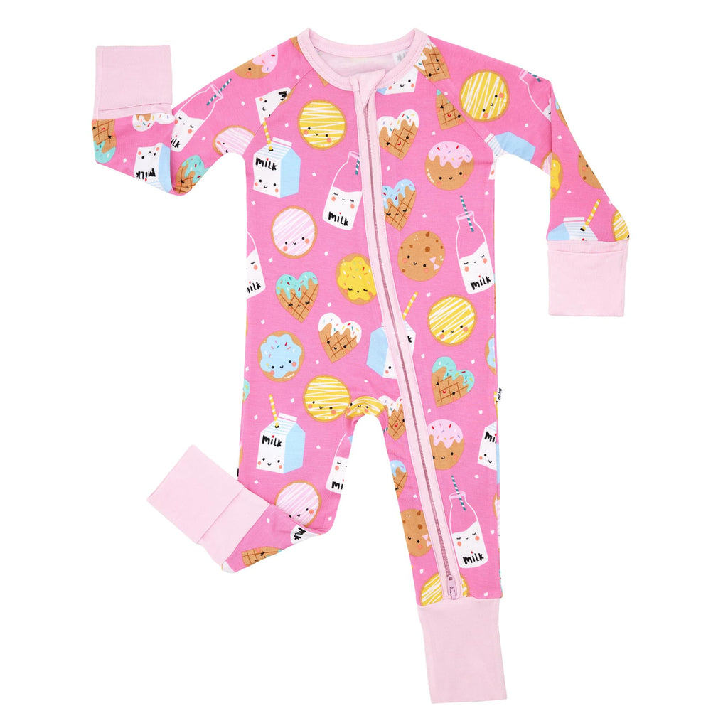 Little Sleepies Baby Pajamas, Pink Cookies & Milk, 2T