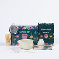 Matcha Whisk Set - 7pcs Japanese Tea Ceremony Kit with Spouted Bowl & Bamboo Whisk, Matcha Starter Kit for Beginners - Authentic Green Tea Accessories, Gift Set for Lovers-Pale Yellow