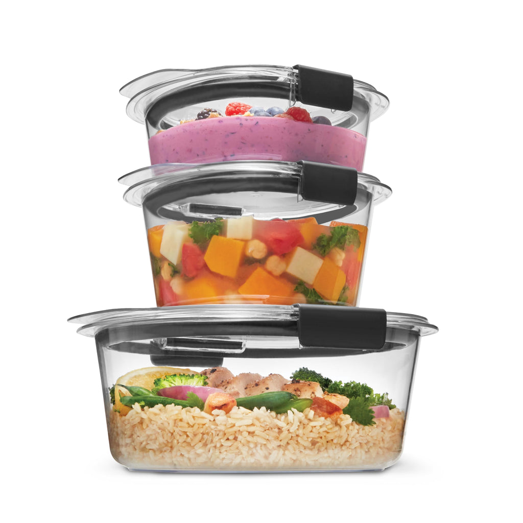 Rubbermaid Brilliance® Round and Rectangular Leak Proof Food Storage Containers, 12 Piece Set