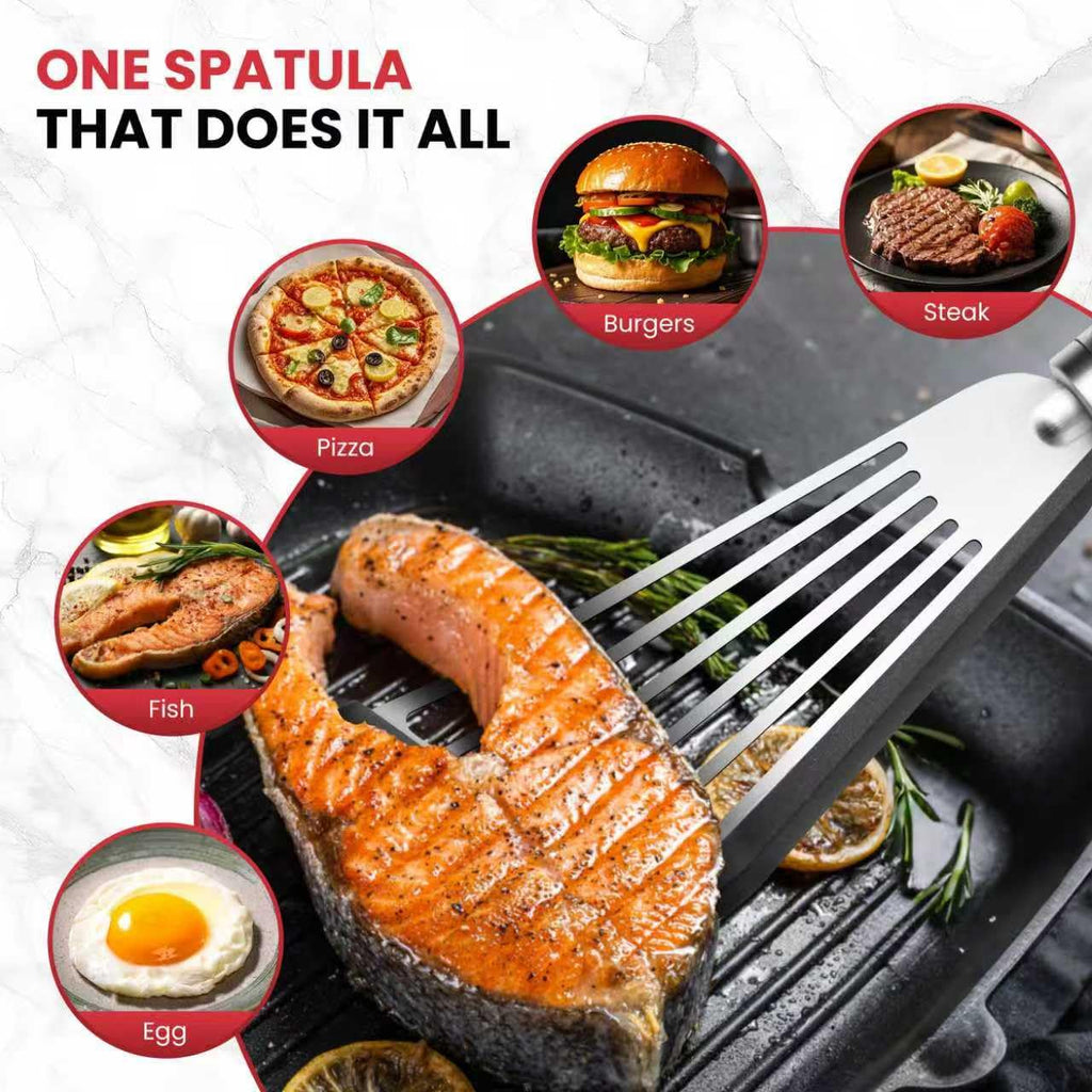 Fish Spatula Set of 2, 600ºF Heat Resistant Fish Spatula Silicone