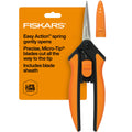 Fiskars 6" Steel Micro-Tip Pruning Scissors, Garden Snips for Small Plants