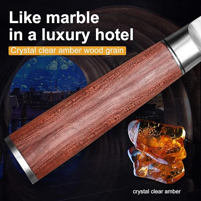 5 Inch Kitchen Paring Knife,Germany High Carbon Stainless Steel Professional Knife, Ultra Sharp,Hand-forged with Brazilian Rosewood,Gift Box