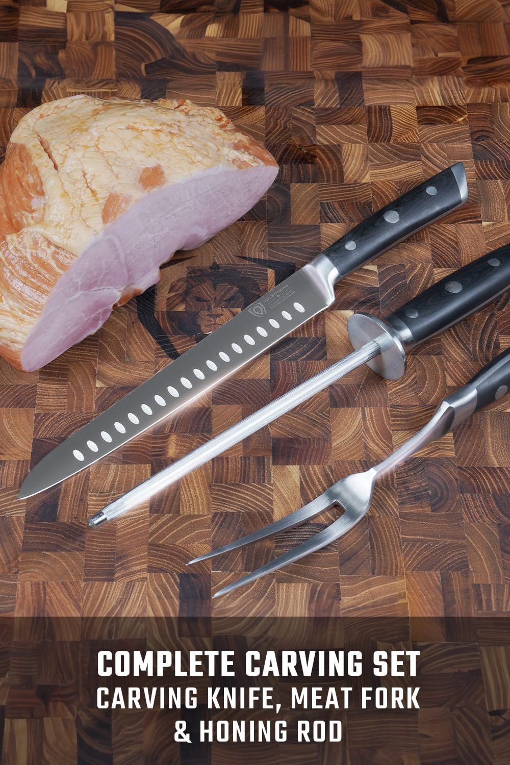 Dalstrong Slicing Brisket Knife Set Meat Fork - High-Carbon German Steel - G10 Handle - Sheath - Knife Set - Gladiator Series Butcher Knife -Carving Knife - Slicer Boning Knife for Meat Cutting - NSF