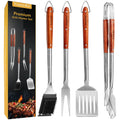 FamilyKit 4PCS Grilling Accessories Rose Wooden BBQ Grilling Tools Set
