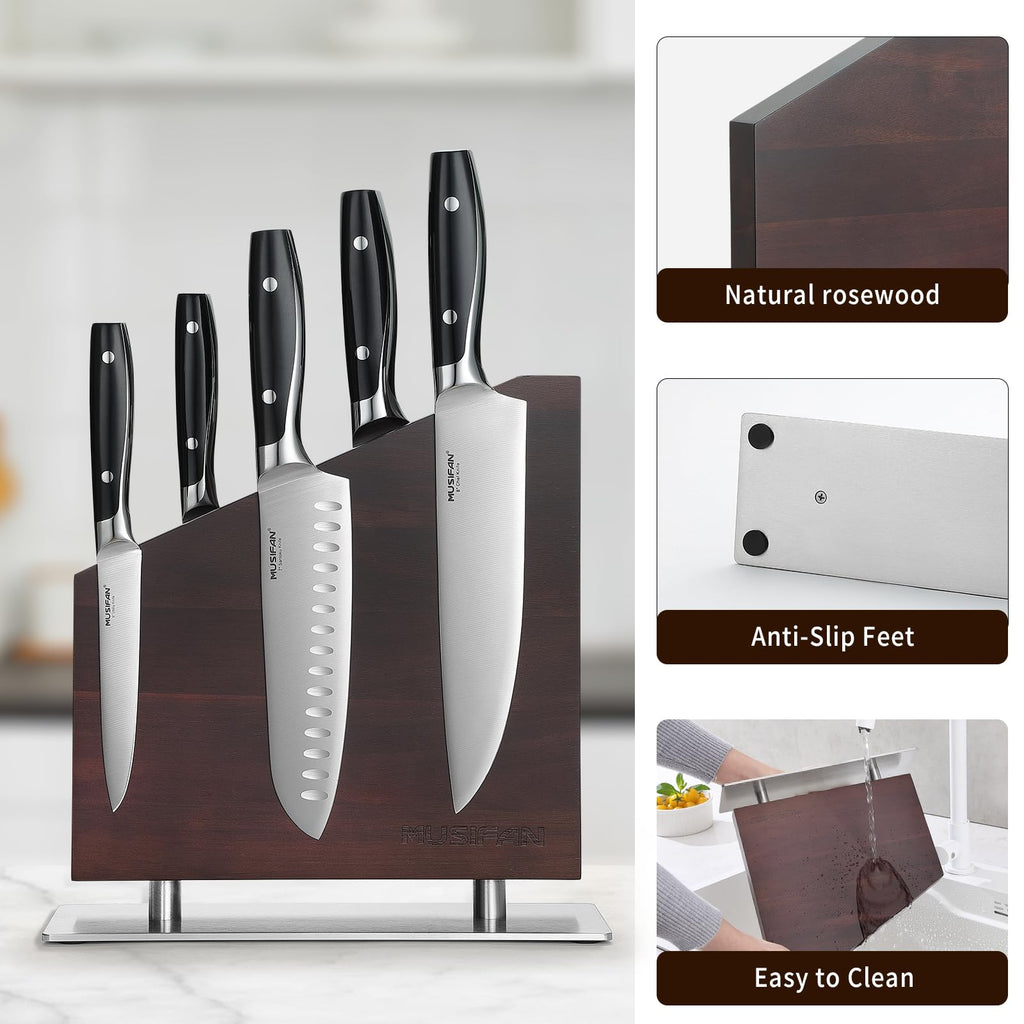 Magnetic Knife Block Without Knives,Magnetic Universal Stands with Strong Enhanced Magnets Strip Kitchen Storage Cutlery Large Organizer ，Knife Holder for Kitchen Organizer