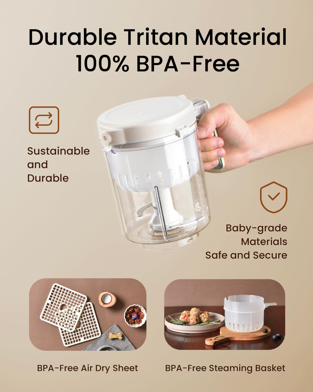 Pet Fresh Maker - Food Processor with Recipe for Dog Treats, DIY Cat Churu, Crunchy Treats, 10 Types of Homemade Pet Foods for Dog Birthday,7-in-1 Cooking Machine with Easy One-Step Touch Panel