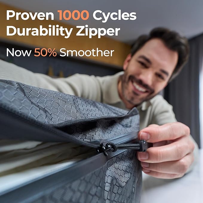 Apex Series Vacuum Bags for Travel Luggage, 180° Open, Reusable Compression Bags for Carry On Suitcases and Backpack, Vacuum Seal Packing Cube for Cloth (2Large No Pump)