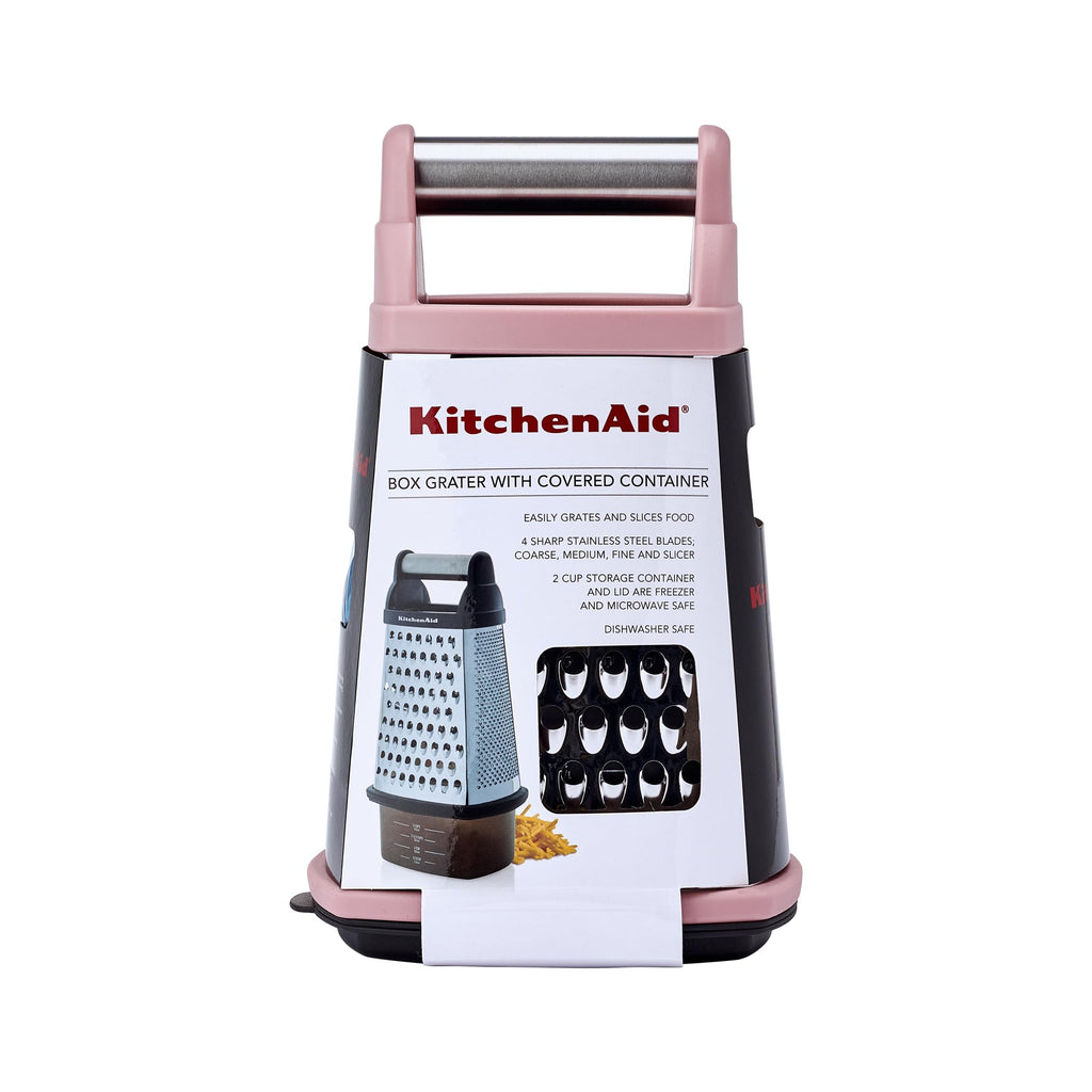 KitchenAid Gourmet Box Grater, Dried Rose, 10 Inch