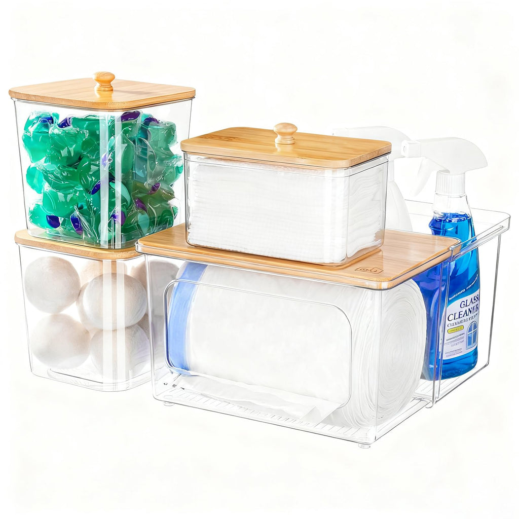 iCASA 3 in 1 Trash Bag Holder Garbage Bags Dispenser Under Sink Organizer