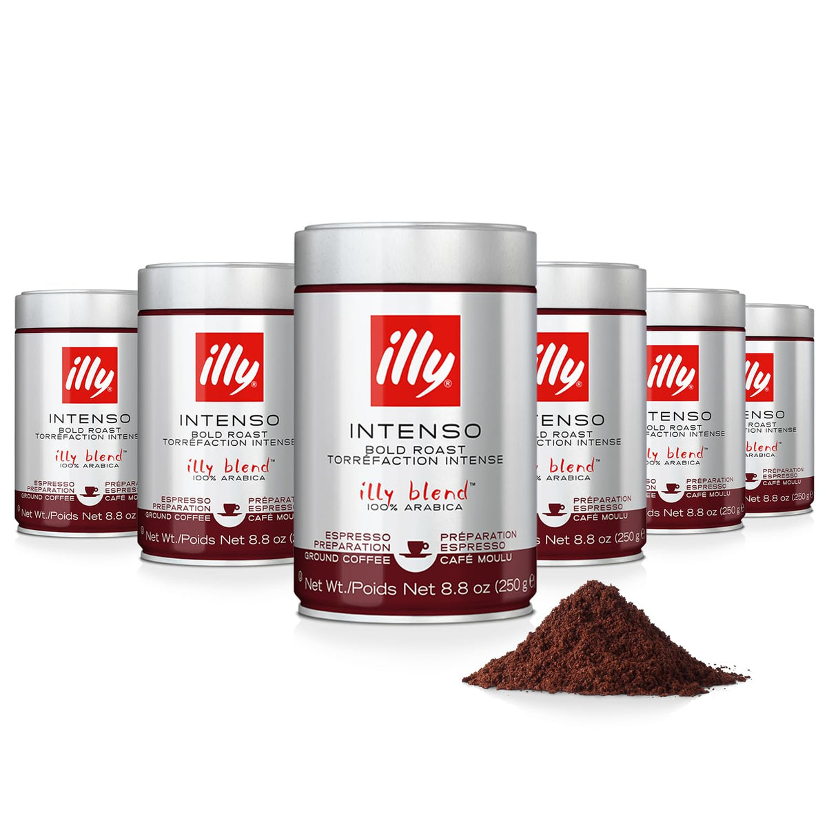 illy Ground Moka Coffee, Classico Medium Roast, 8.8 oz