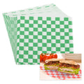 PATIKIL 7.1" x 7.1" Waxed Paper Sheets, 50Pcs Square Pattern Oil-absorbing Dry Food Wrapping Paper for Bakery Coffee Shop Home Baking Kitchen DIY, Red