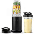 iCucina Smoothie Blender, 1000W Personal Blender for Shakes and Smoothies with 2 x 32oz Protable Cups and Lids, Single Serve Blenders for Ice Crushing, Bean Grinding, Frozen Fruit Drinks, Black