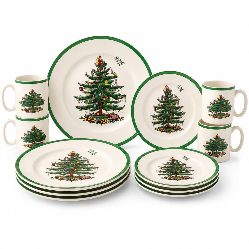 Spode Christmas Tree 4-Piece Dinnerware Setting