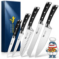MAD SHARK Kitchen Knife Set 5 Piece,Chef Knife Set with Ergonomic Handle