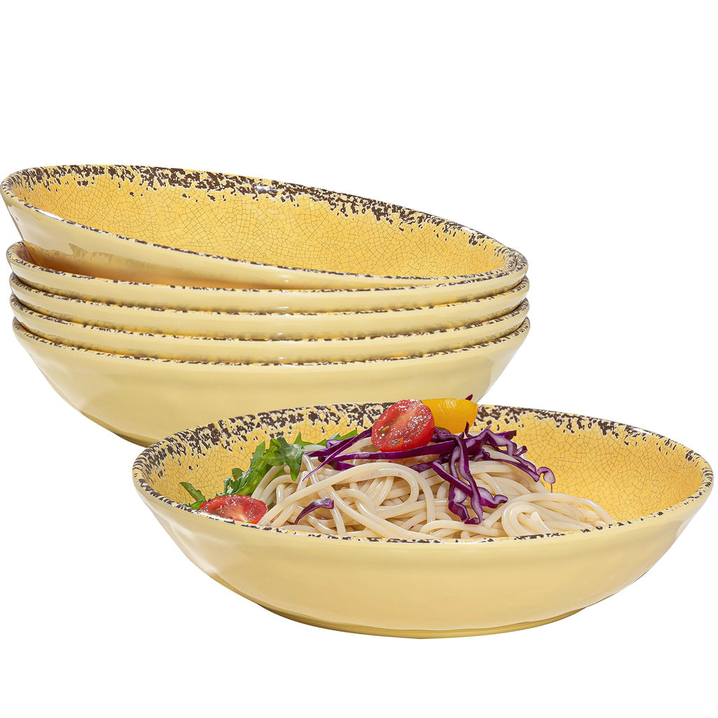 ZAROCRUS 13.75" x2.75'' Extra Large Melamine Serving Bowls, Set of 2, Christmas Bowls Set for Salad, Pasta, Fruit, Unbreakable Farmhouse Deep Bowl. Durable and Dishwasher Safe, True Red