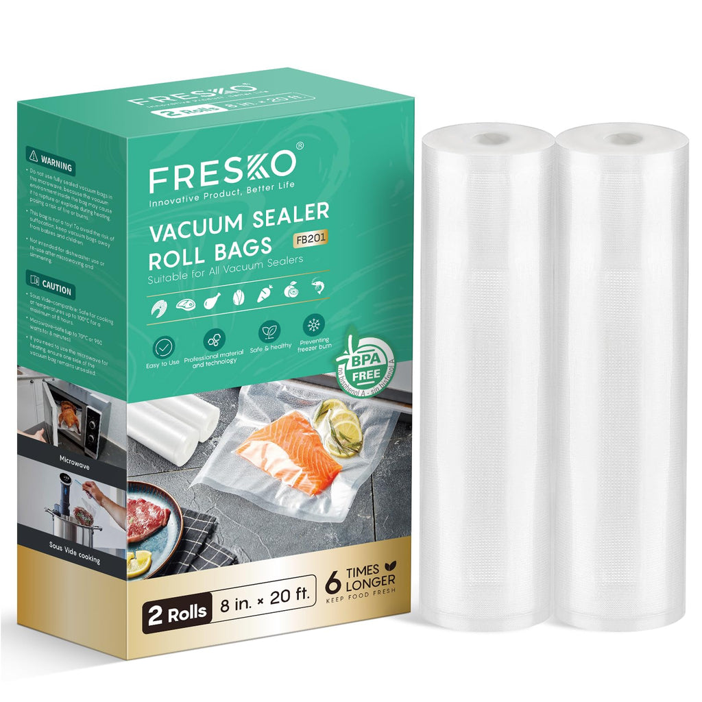 FRESKO Vacuum Sealer Bags Rolls 2 Packs 11" x 20'