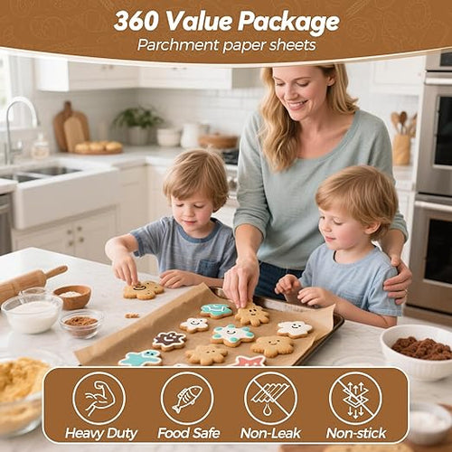 360 Count 12"x 16" Heavy Duty Parchment Paper Sheets for Baking
