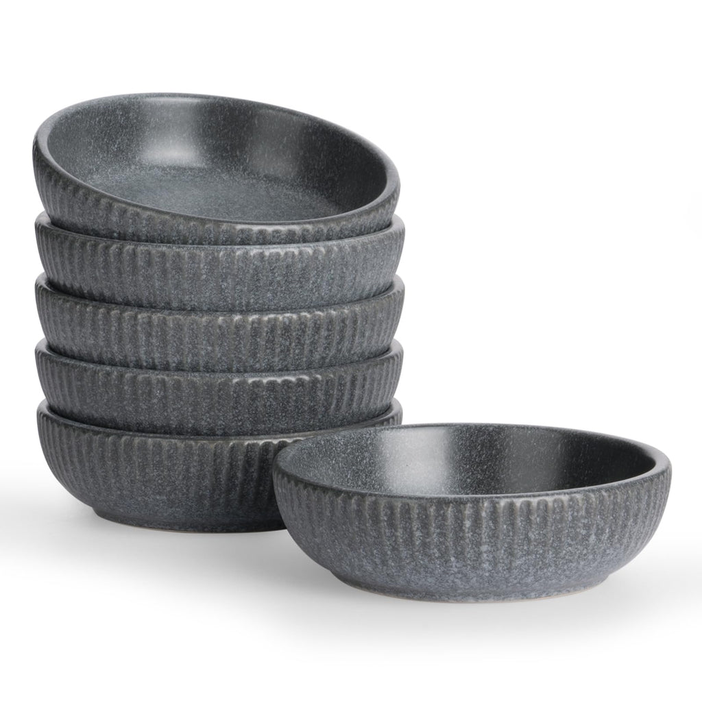 famiware Ceramic Soy Sauce Dish, 3oz Dipping Bowl Set of 6, Light Blue