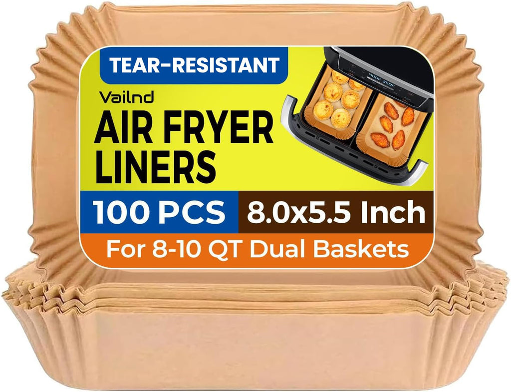 250 Pcs 9" Square Air Fryer Liners Disposable for 8-12QT, Parchment Paper