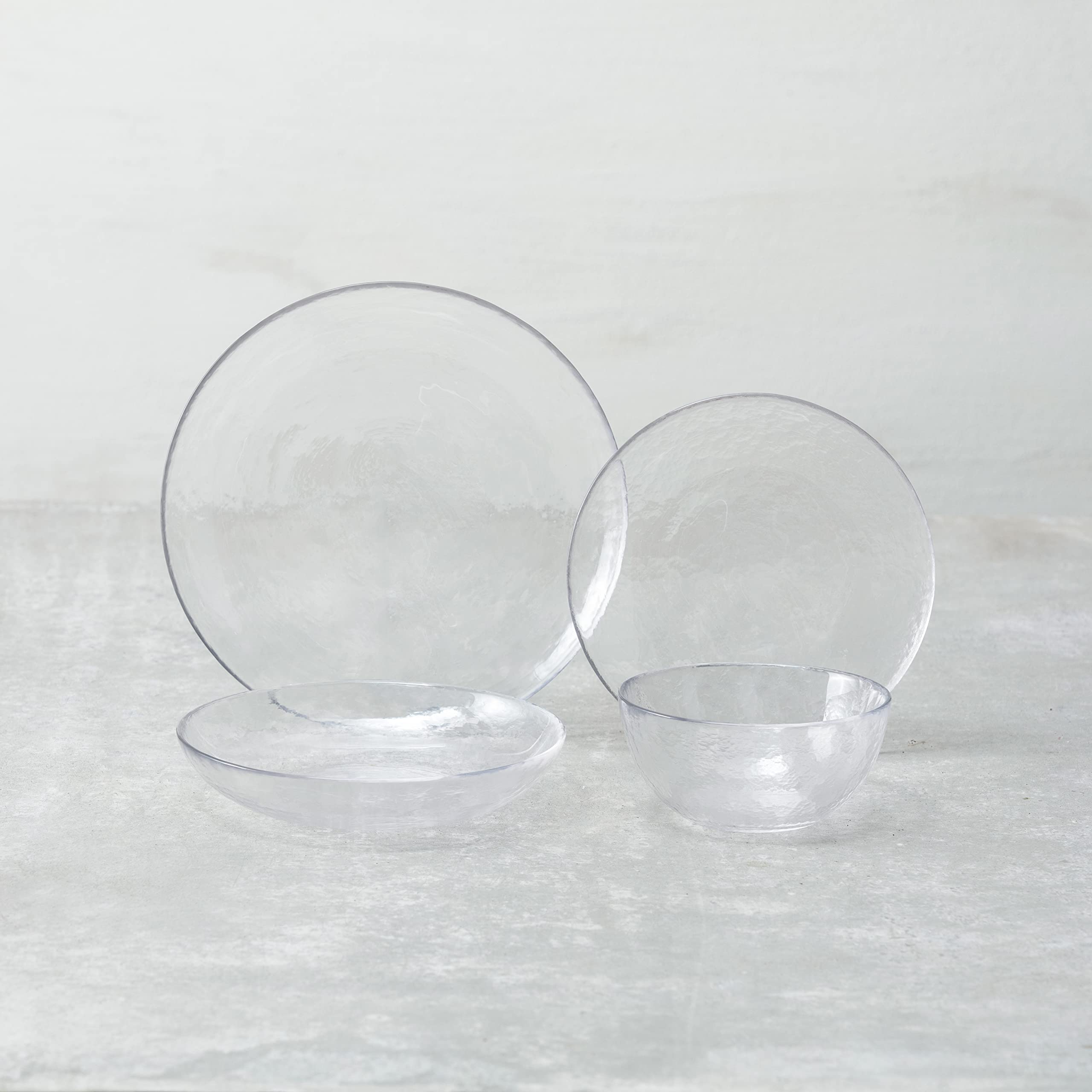 Fortessa Los Cabos Glass Dinnerware Collection, Coupe Entrée Bowl (Set of 4), 8.6 Inch/25oz, Clear