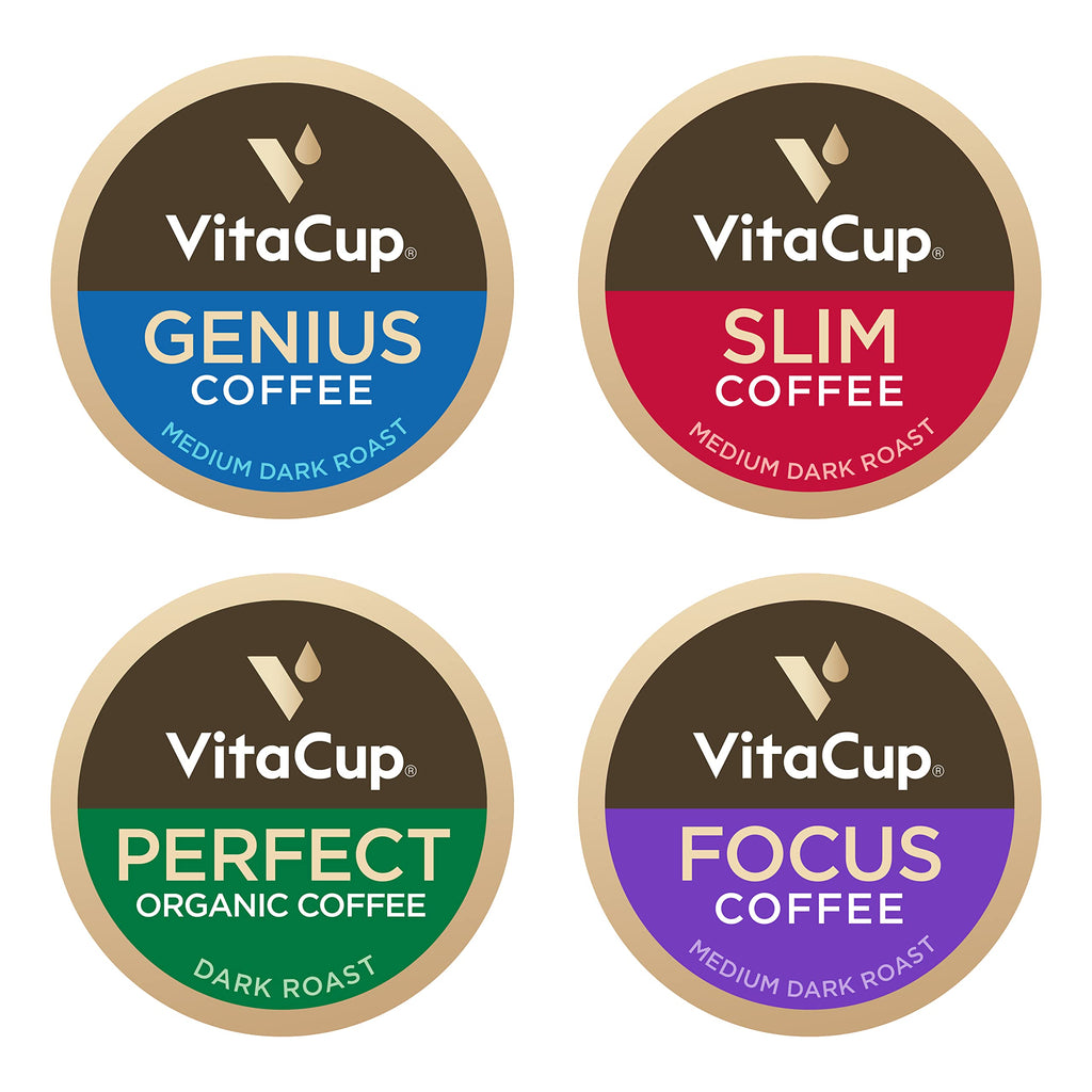 VitaCup Mushroom Coffee Pods, with Lions Mane for Memory & Clarity, 16ct