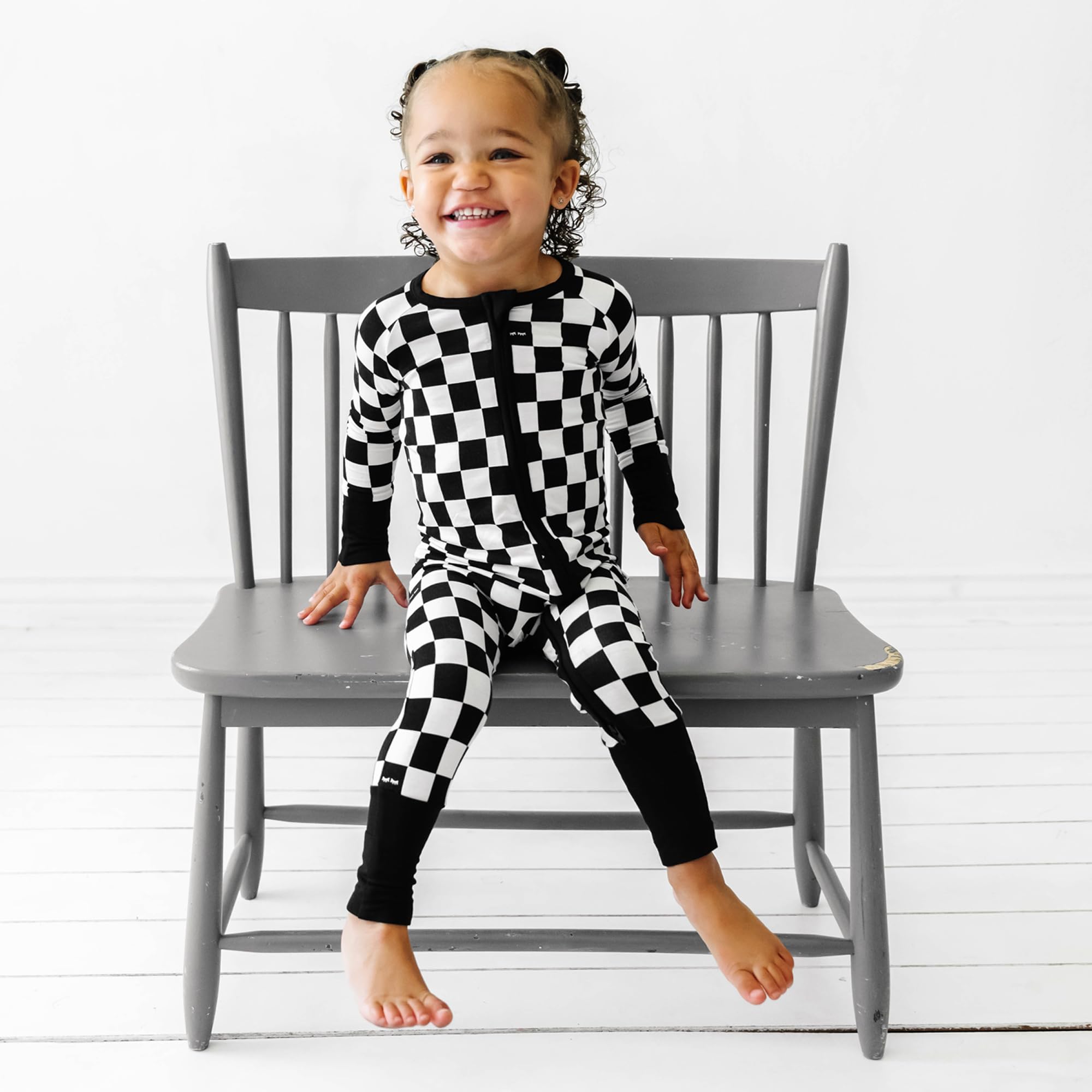 Little Sleepies Pajamas for Baby Boys & Girls, Viscose from Bamboo Baby Pajamas, Snug Sleeper, Toddler PJs, 2-Way Zipper, Cool Checks, 18-24 months