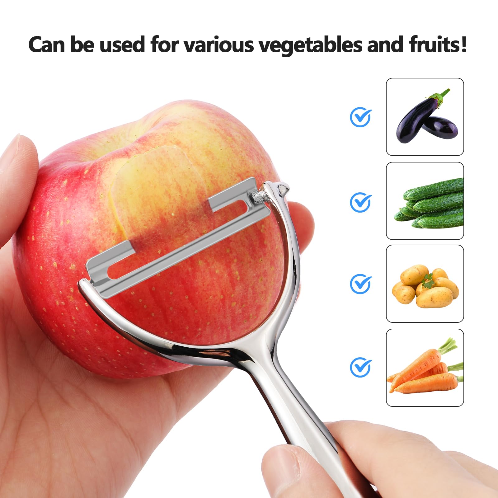LIIGEMI Y Peeler, Sharp Blade for Potatoes & Cucumbers, Ergonomic Handle for Home Kitchen Use