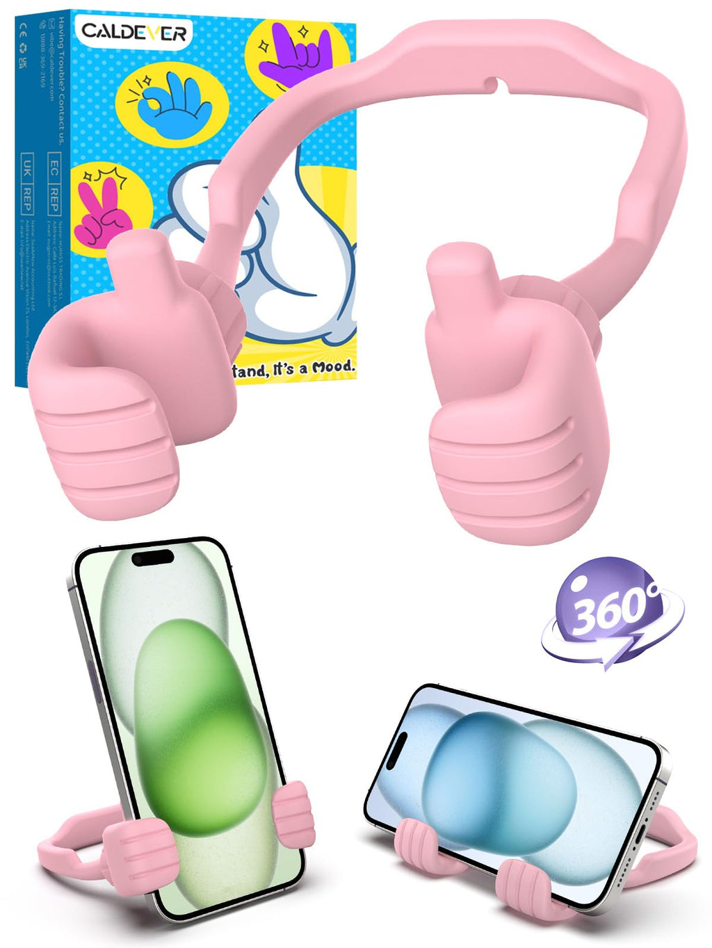Stocking Stuffers for Teens Boys Girls Thumbs Up Lazy Phone Stand for Desk