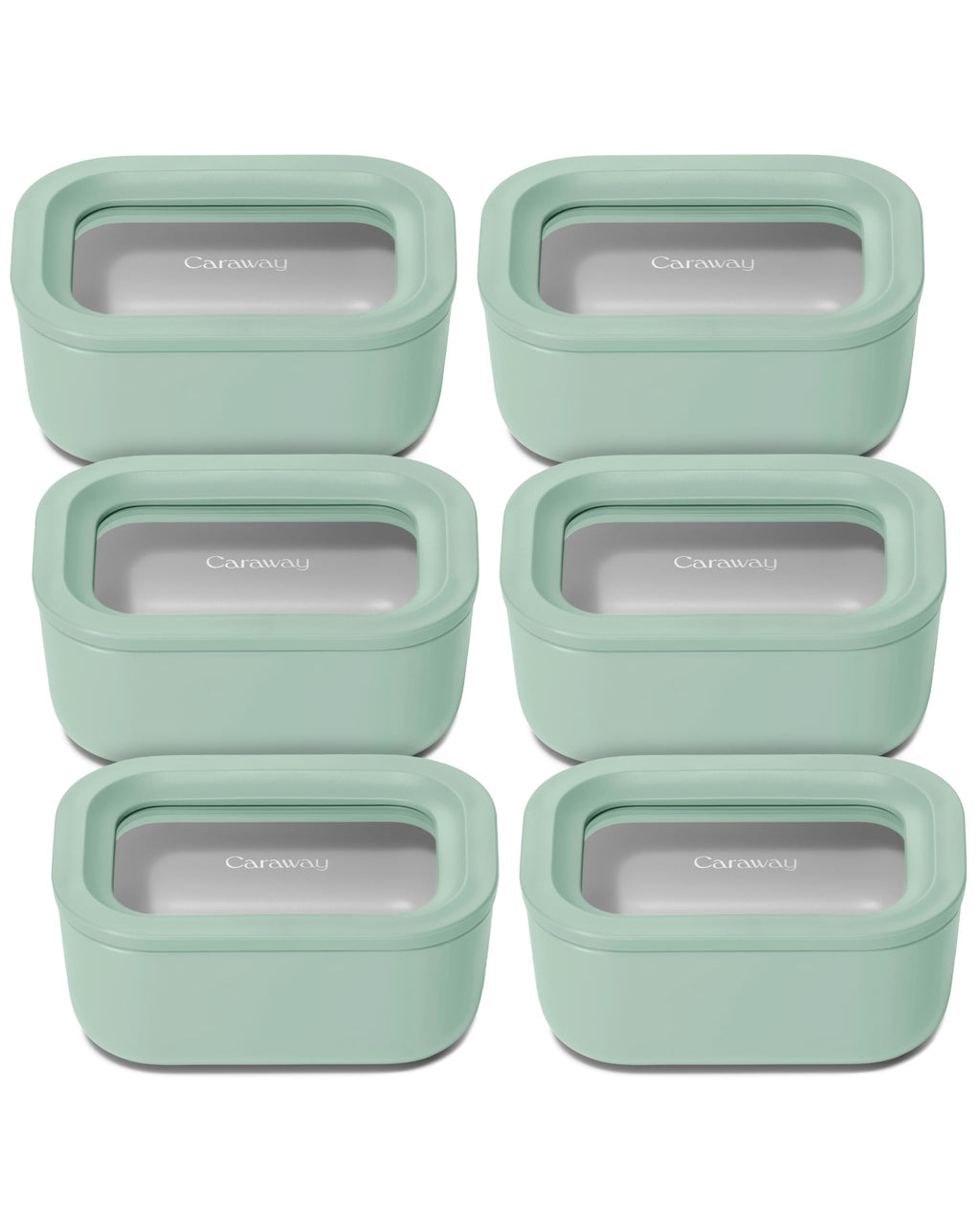 Caraway 6-Piece Glass Food Storage Container Set