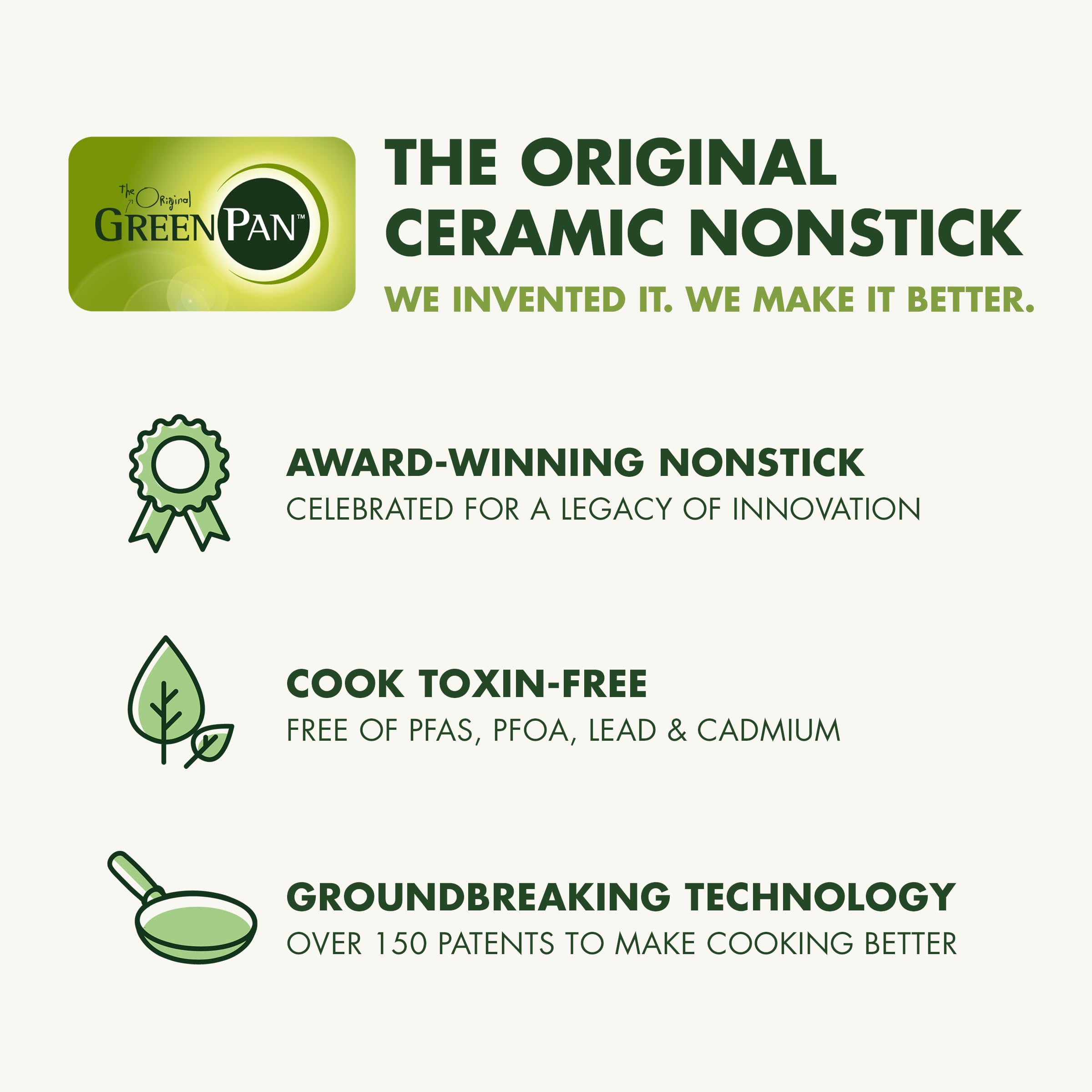 GreenPan Nova 8” & 10” 2 Piece Frying Pan Skillet Set, Oprah’s Favorite Things 2024, Induction Suitable PFAS-Free Nontoxic Ceramic Nonstick, Dishwasher & Oven Safe, Quick Even Heating, Clay