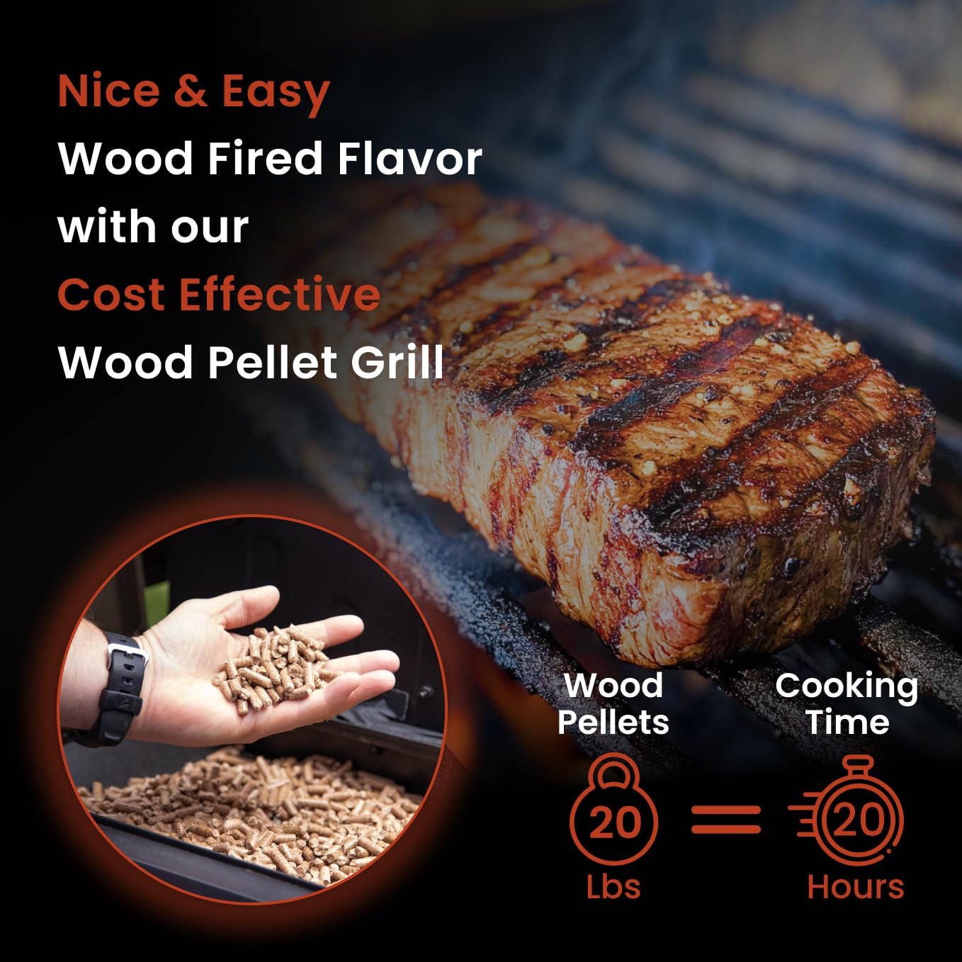 Z GRILLS ZPG-450A Wood Pellet Grill & Smoker with PID V3.0 Controller, 459 Sq in Cook Area, Meat Probe, Foldable Shelf&Side Shelf, 8 in 1 BBQ Grill Outdoor Auto Temperature Control, Black