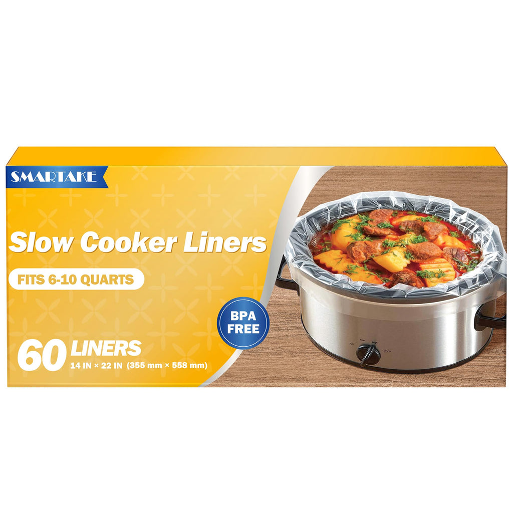 SMARTAKE Slow Cooker Liners, Large Size 14"x 22" 15 Liners