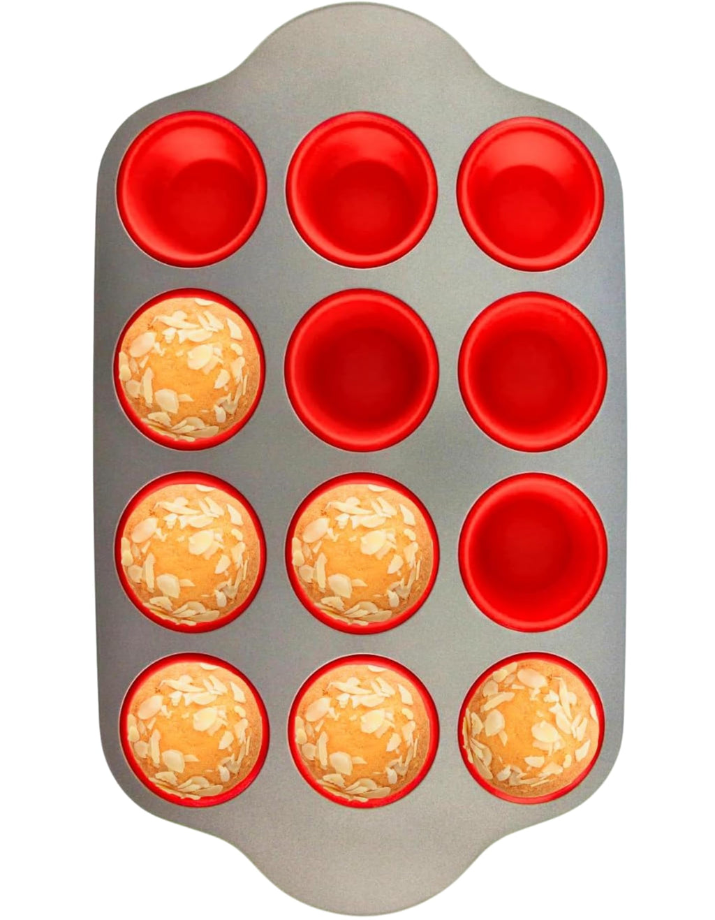 Boxiki Kitchen 12 Cup Mini Muffin Pan with Silicone Muffin Liners. Professional Cupcake Pan for Baking Muffin Mold, Mini Muffin Tin Non-Stick Steel Bakeware