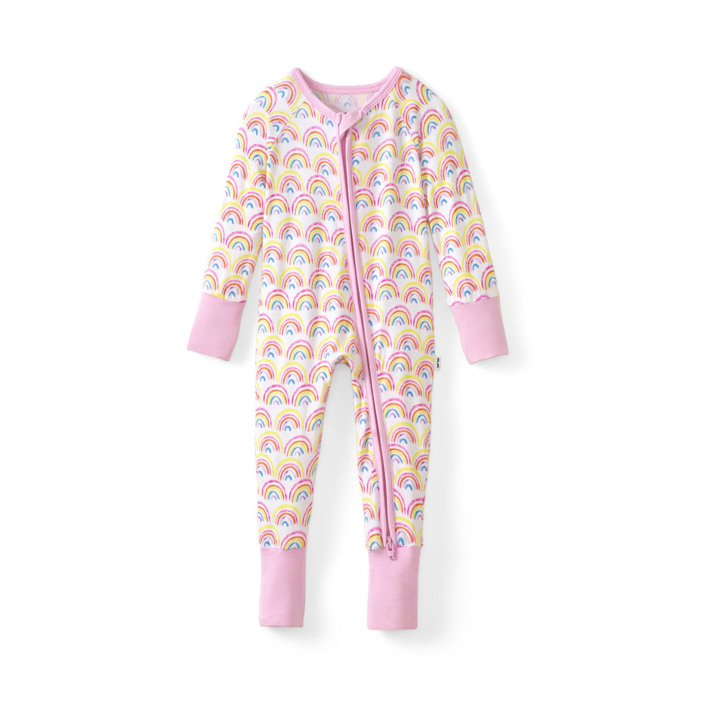 Little Sleepies Baby Pajamas, Pastel Rainbows, Preemie