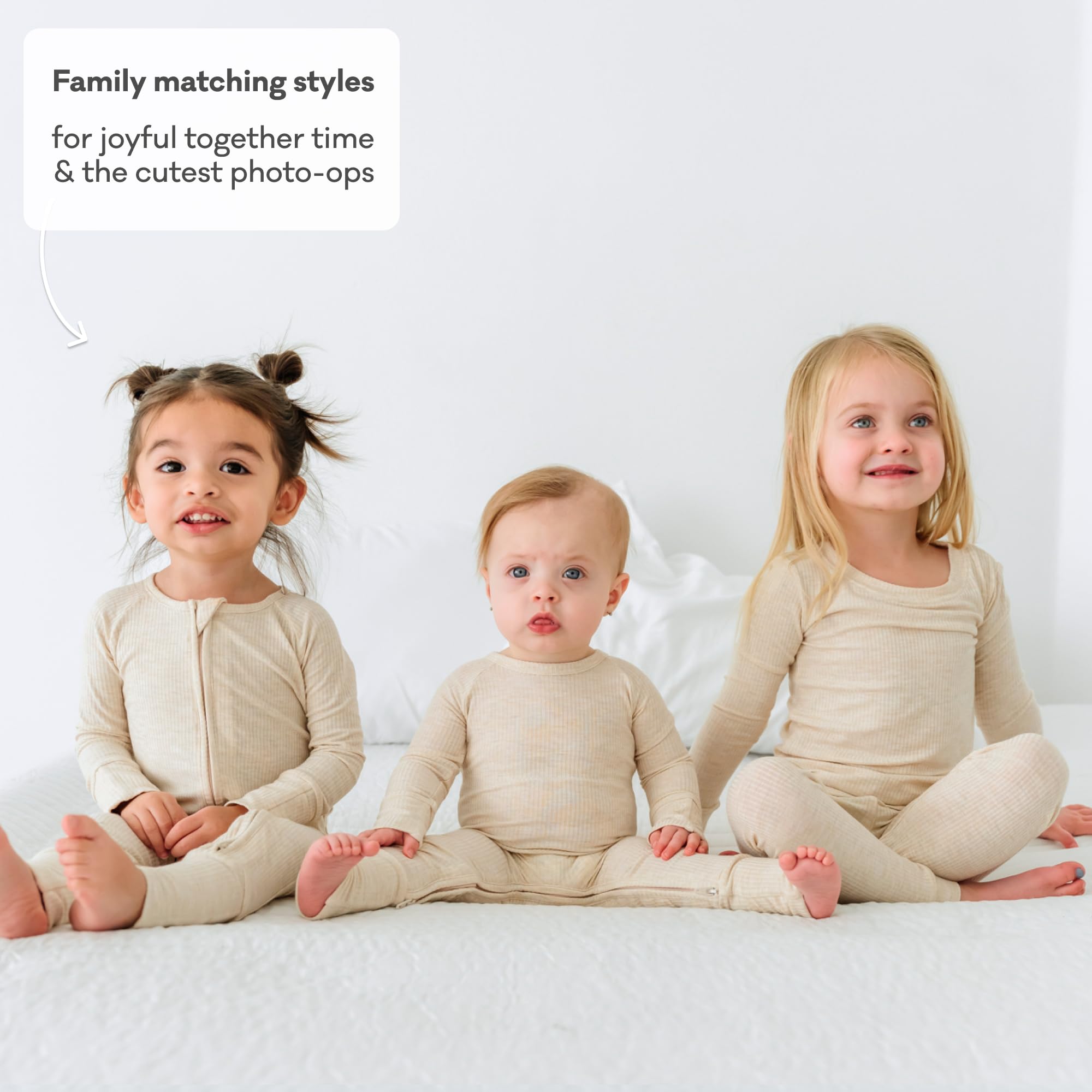 Little Sleepies Baby Pajamas, Heather Oatmeal, 2T