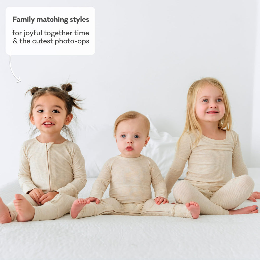Little Sleepies Baby Pajamas, Heather Oatmeal, 2T