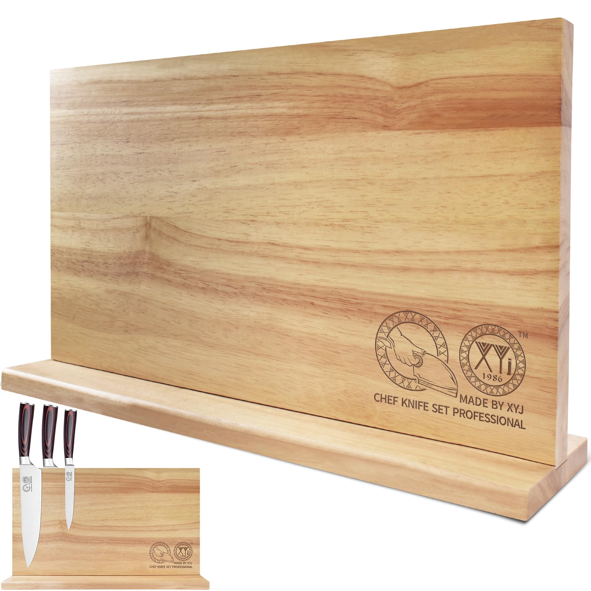 XYJ Magnetic Knife Block, Double-Sided Knife Holder with Strong Magnets