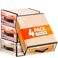 SpaceWhisper Clear Sheet Storage Bags, 6 Pack, 15.7 x 13.8 x 3.9 in