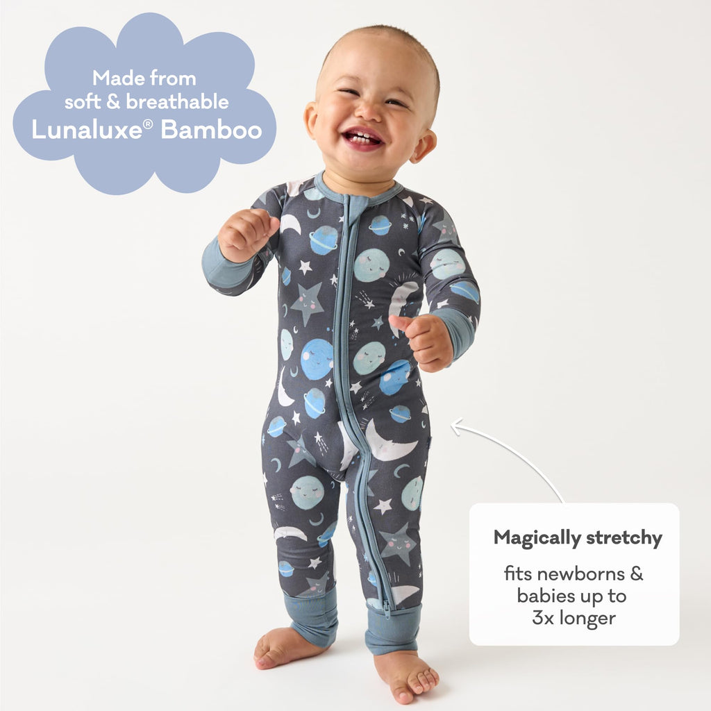 Little Sleepies Baby Pajamas, Blue To the Moon & Back, 2T