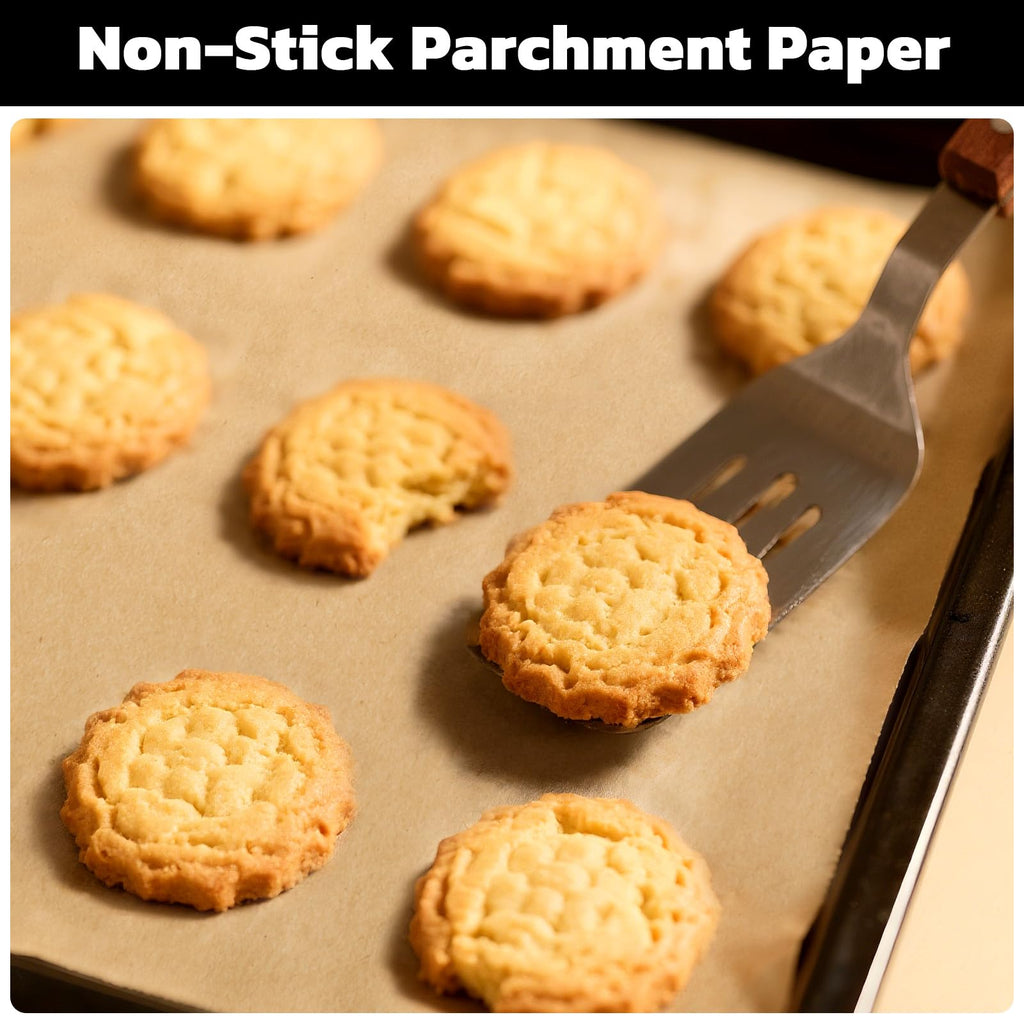 Beasea Parchment Paper Sheets for Baking, 200pcs 8x12 Inch Unbleached Precut Nonstick Heavy Duty Natural Baking Paper Sheets for Air Fryer Cooking, Grilling, Frying and Steaming