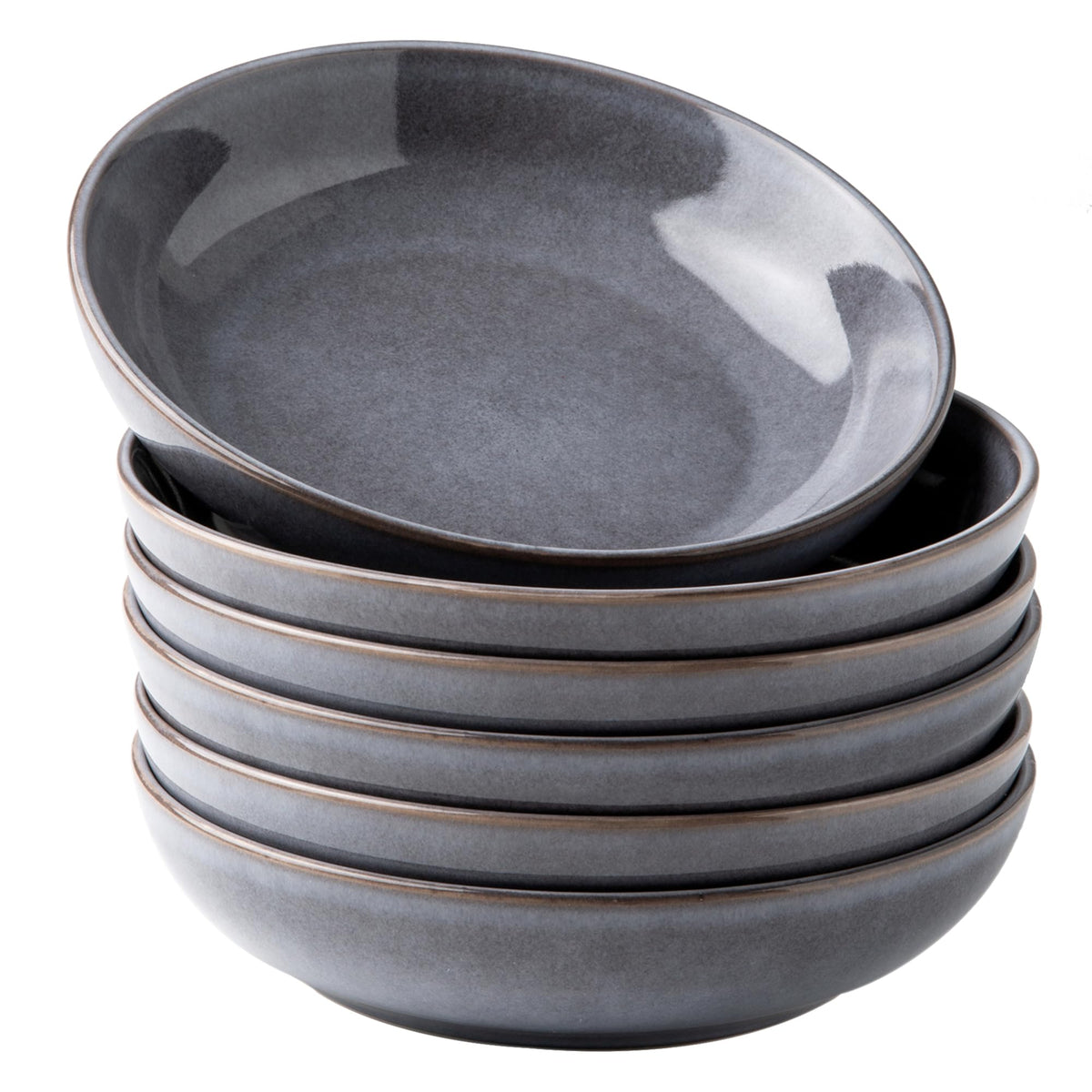 AmorArc 8.5’’ Ceramic Pasta Bowls Set of 4, 36oz Large Stoneware Bowls Set