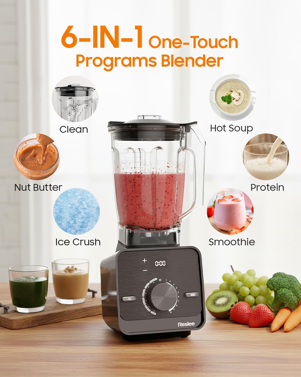 Professional High Power Blender, 2026 Upgraded 3.5HP Motor 30000 RPM, Heavy Duty Countertop Blender for Milkshake, Smoothie, Frozen Fruit & Ice, Hot Soup & Nut Milk, 72oz Eastman Tritan Jar, 10 Speeds