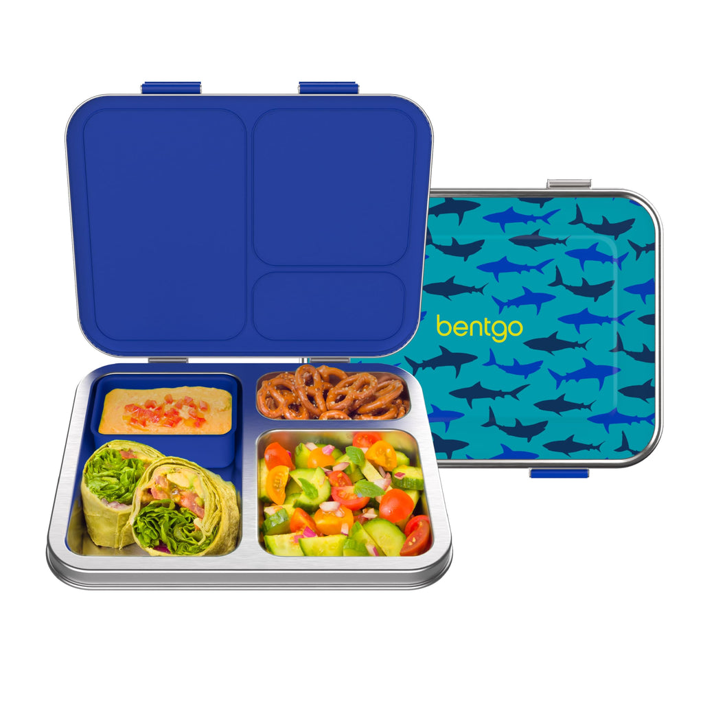 Bentgo Kids Prints Stainless Steel Leak-Resistant 3-Compartment Lunch Box