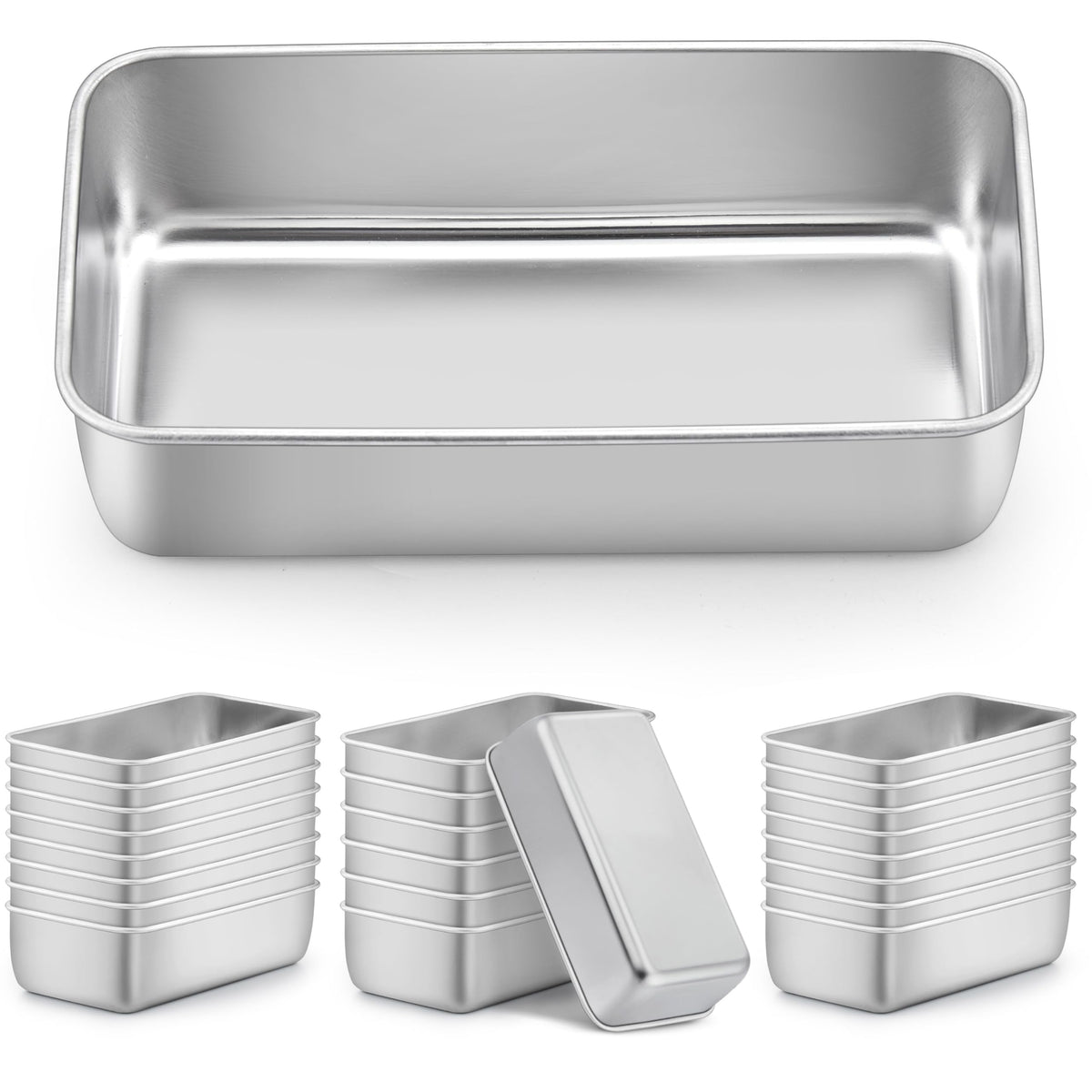 LIANYU Bread Loaf Pans Set of 4, 1 Large (12x5 Inch) & 3 Medium (9x5 Inch)