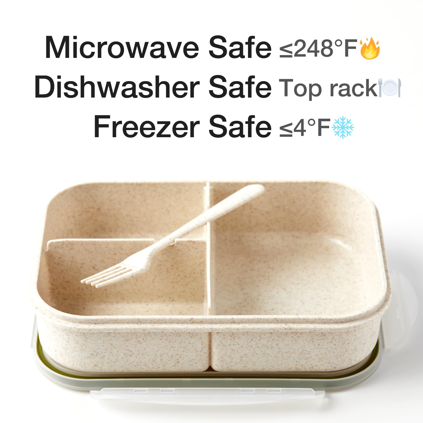 SEVENY Bento Lunch Box For Adults & Body Builders, White